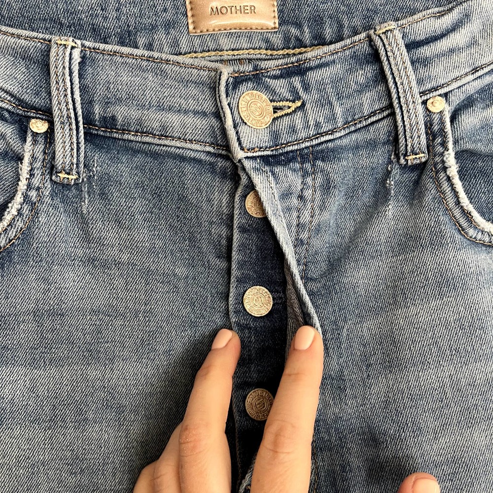 MOTHER Women's Straight Leg Jeans - Light Blue - Picture 11 of 16